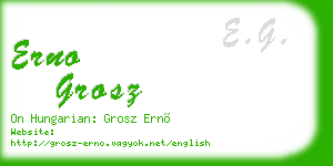 erno grosz business card