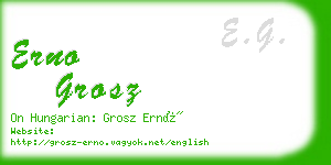 erno grosz business card
